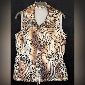 Tail Tech Animal Print Zip-Up Sleeveless golf vest